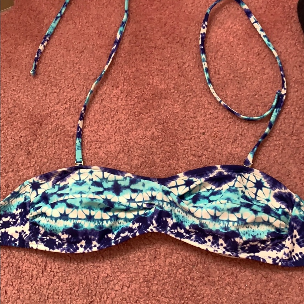 Blue bikini top
